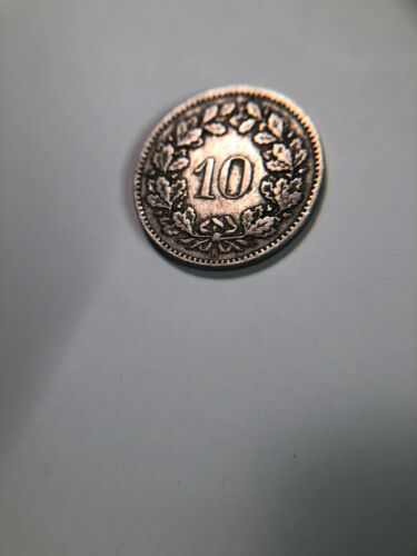 Moneda Helvetica Suiza 1897 10 Piezas ¡Bonita! - Imagen 4 de 4
