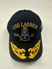 The Corps USS Lassen DDG 82 Logo Blue Baseball Cap Hat One Size