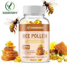 Bee Pollen 3520mg - with Royal Jelly, Propolis, Black Pepper - Enhance Immunity