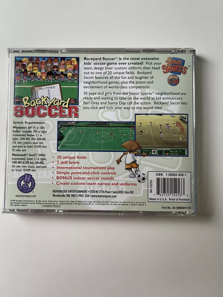 Backyard soccer pc cd computer game eBay