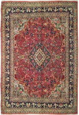 7x9' SOFT TOMATO RED  Perssiaan Qoom Saroukk Rug 72756