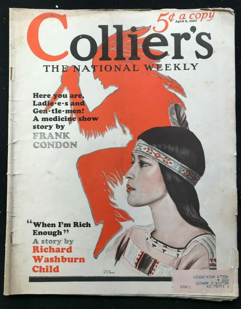 COLLIERS Magazine (complete) - Apr 1927 - ART DECO ILLUSTRATIONS