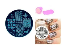 Mix Patterns Nail Art Stamp Template Image Plate Stamper Scraper Kit BP 09
