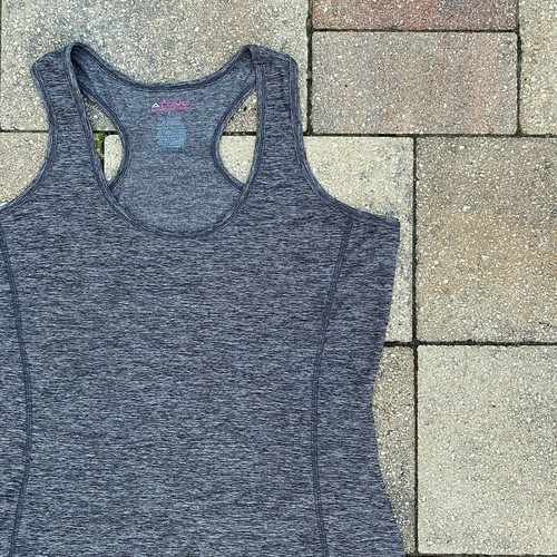Attivo Womens Sports Gray Tank Top Activewear Shirt Size Large