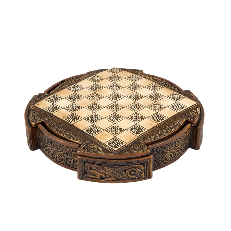 Isle of Lewis kompaktes keltisches Schachset 9 Zoll - Bild 2 von 4