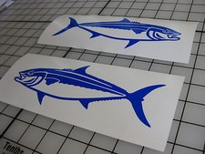 Two Blue 8 Yellowtail Fish Decals Fishing Truck Car Boat Window Bumper Sticker Two Blue 8 Yellowtail Fish Decals Fishing Truck Car Boat Window Bumper Sticker