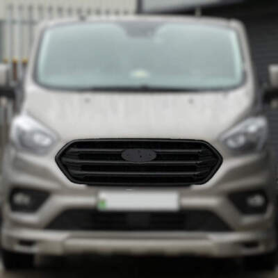 For Ford Transit Custom Front Grille   OEM Style, New Shape, Matte Black Base  