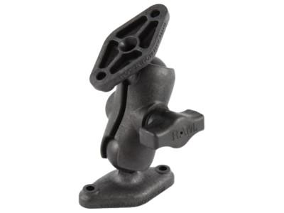 RAM Mount Plastic Dual Diamond Plate on Short Arm with 1 inch Ball RAP-B-102U-A