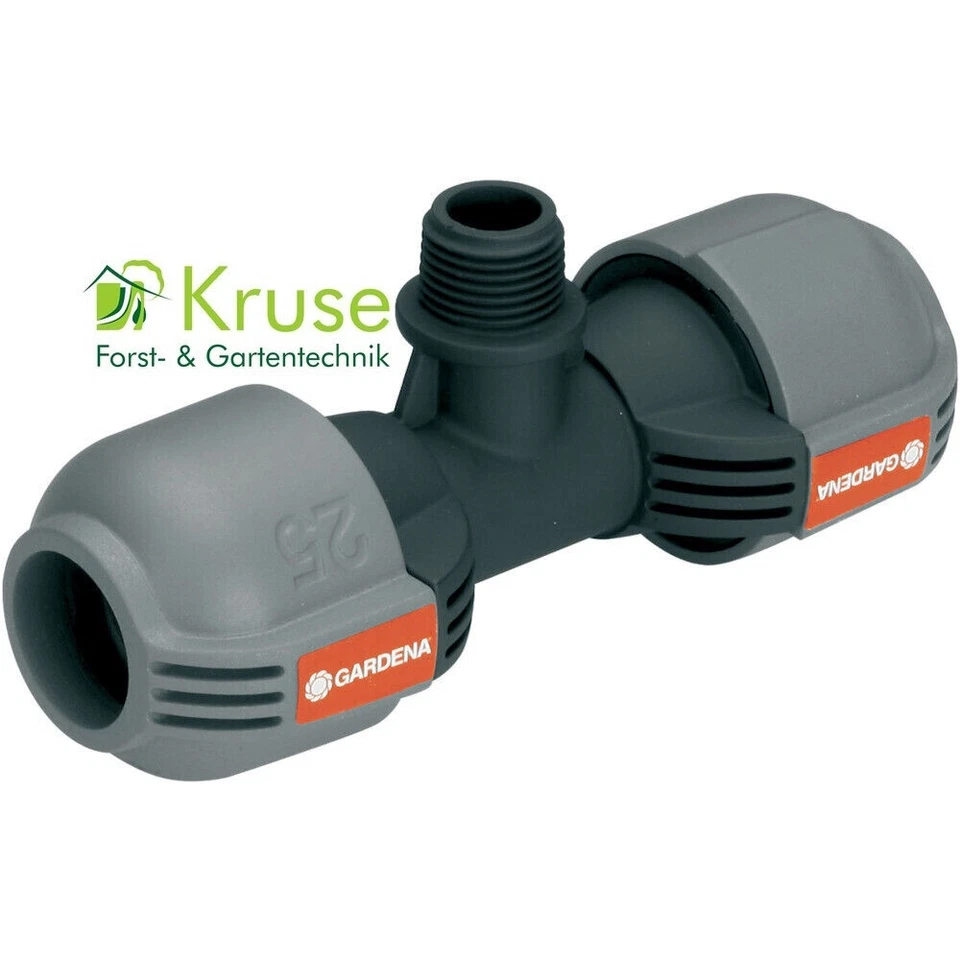 Gardena T-Stück 2786 für Pipelinesystem, 25mm x 1/2" AG x 25 mm, 2786-20, H110 - Bild 1 von 1