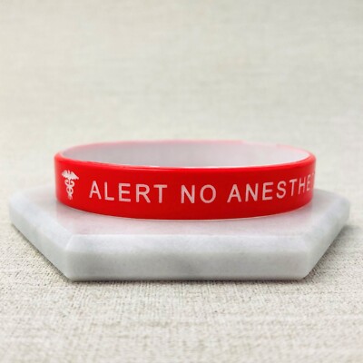 Medizinische Alarm Silikonarmbänder für Frauen Männer Medic Awareness Diabetes 202 mm