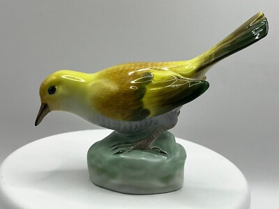 Herend Porzellan Figur Vogel Natur - handbemalter gelber Sänger