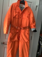 Field N Forest -Vintage -Blaze Orange Insulated Coveralls Mens Sz Med. USA MADE!