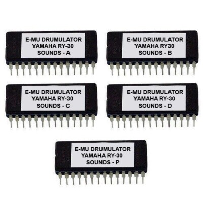 Emu E-Mu Drumulator Yamaha RY-30 EPROMs Sound Expansion Bank Rom Drum Vintage