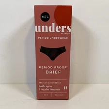 Unders Period Underwear - Briefs Regular Absorbency Size M/L fits Women's 8-14
