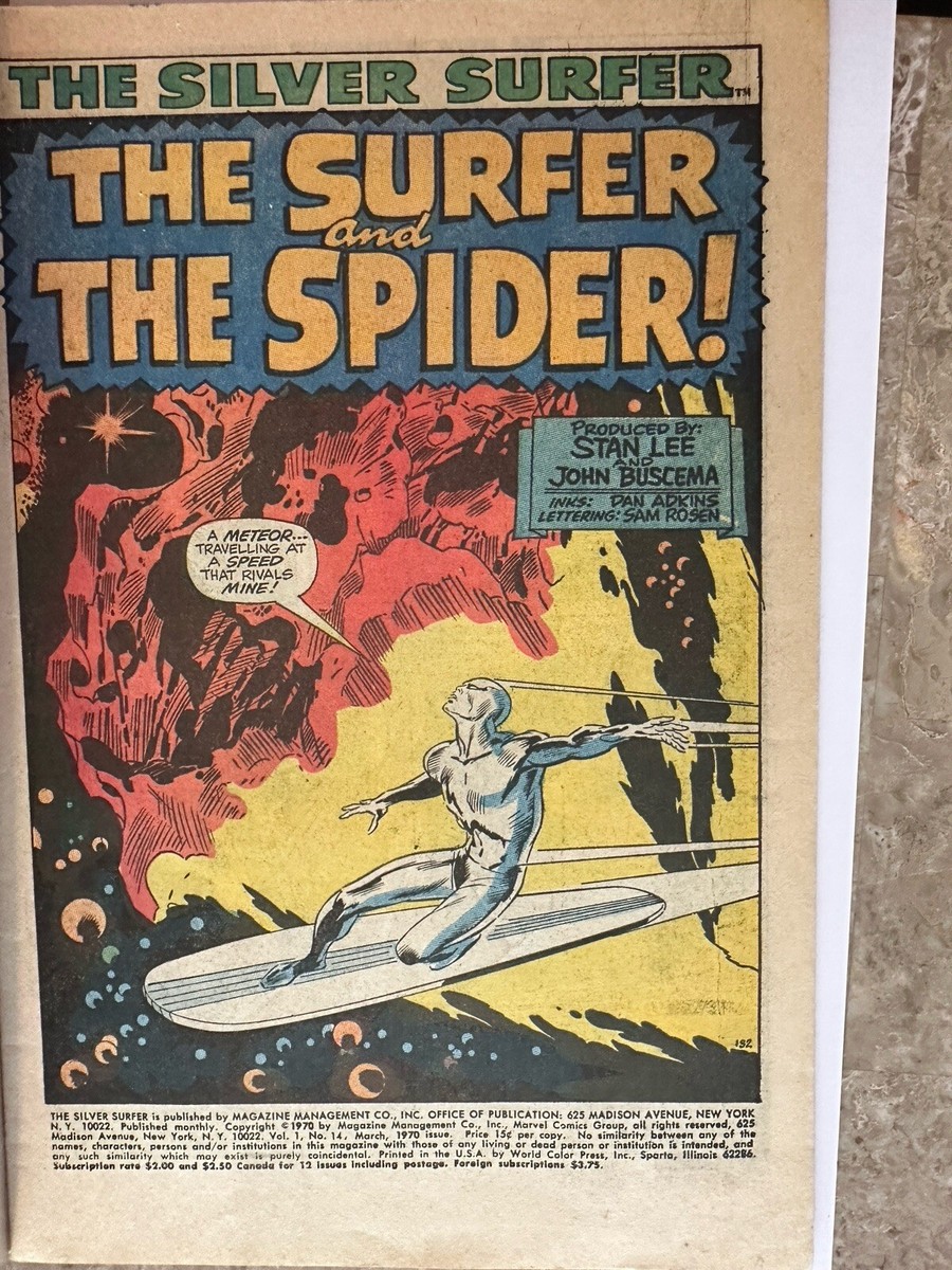 Silver Surfer #14 VG/FN (1970 Marvel Comics) | eBay