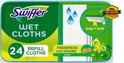 Swiffer Sweeper Wet Mopping Cloths, Multi-Surface Floor Cleaner 24 Count