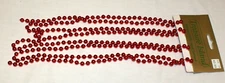 VTG Red Beaded Christmas Garland 9' by Treasure Island New in Original Pkg