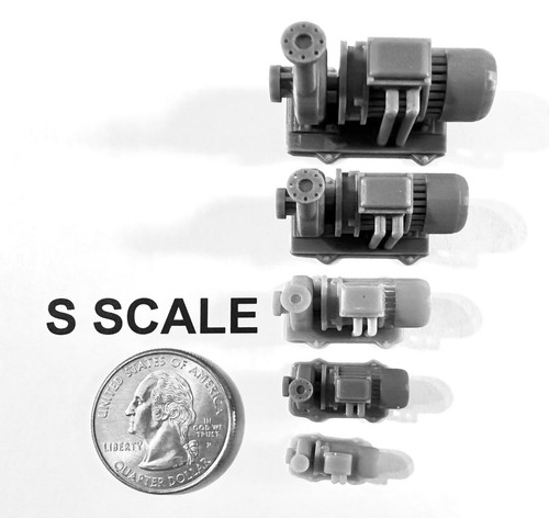 S Scale (1:64) Horizontal Pumps Set of 3 - SME Platinum Series Museum Quality - Picture 17 of 17