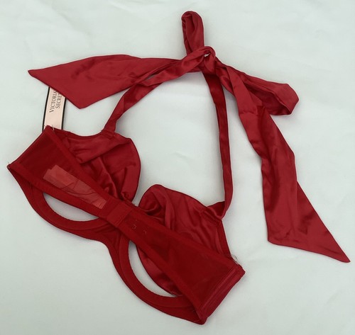 Victoria’s Secret Dream Angels Vivid Red Satin Bow Cutout Bra - Size S - BNWT - Picture 2 of 6