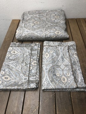 Restoration Hardware Italian Cypress Paisley King Duvet Cover/2 Euro Shams EUC