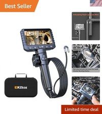 Two-Way Articulating Borescope with Light, 1080P Industrial Endoscope Inspect...