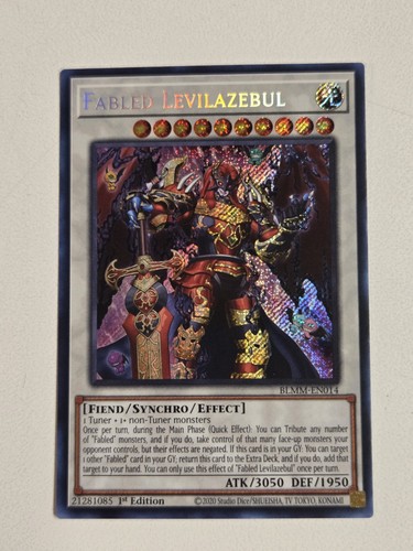 Fabled Levilazebul BLMM-EN014 Secret Rare Yugioh Card 1st Edition Mint + BONUS