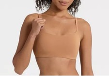 Auden NWT Luxury Collection Luxe Stretch Lightly Lined Scoop Bralette Caramel M