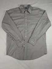 Joseph  Feiss Dress Shirt Non Iron Mens 16 1/2 Gray Business Fitted 34/35 NWOT