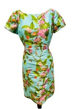 Talbots Dress Midi Lite Blue Floral 6 Short Sleeve Wedding Guest Party Summer