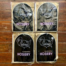 4 Pairs Vintage Nationals Guaranteed Hosiery Nylon Stockings Brown M New NIP