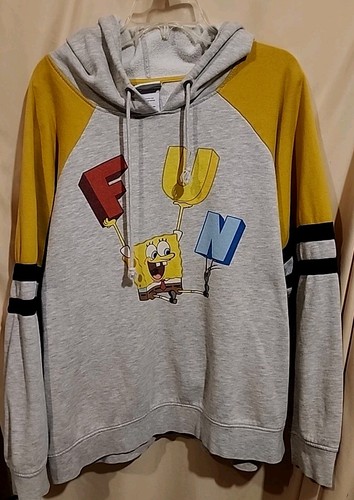 SPONGEBOB Felpa Con Cappuccio Bianca Girocollo Da Donna - Foto 3