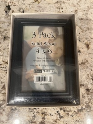 Home Profiles 3-Pack Solid Wood 4 x6  Frames - NEW