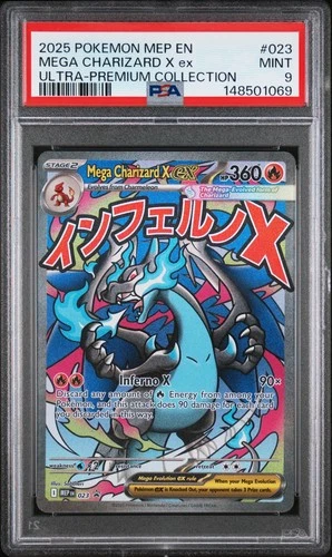Pokemon Mega Charizard X ex Phantasmal Flames Ultra-Premium Promo #023 PSA 9