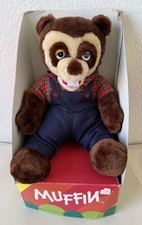 VINTAGE 1975 MR PEPPERMINT PLACE TV SHOW MUFFIN TEDDY BEAR PLUSH IN BOX NOS