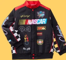 NASCAR Bomber Jacket BOYS SIZE L 10-12 NASCAR & Racing Graphics NEW