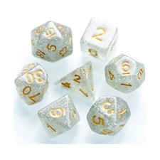 Foam Brain Dice Poly Set - Twinkle Star w/Gold 7 New