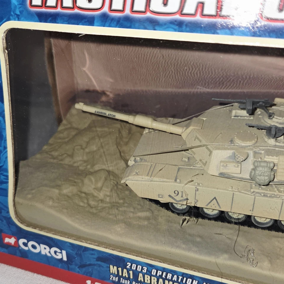 Corgi 1:64 Tactical Strike M1A1 Abrams Tank 2003 Iraqi Freedom US95122 -pkg wear - Image 4 of 4