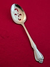 Oneida ARBOR ROSE Stainless TRUE ROSE 1881 Rogers Ltd Pierced Serving Spoon