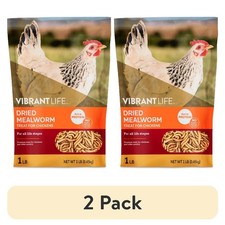 Dried Mealworm Treat for Chickens 2 Pack 1 lb Bulk Food