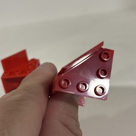 Lego 2X RARE Vintage Red Panel 2345 3x3x6 Corner Wall Part 1584 6060 Knights