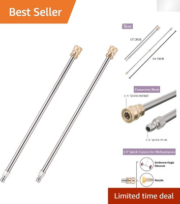 #ad Pressure Washer Extension Wand 2 Pack 17 Inch Stainless Steel Heavy Duty Wands $17.34