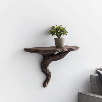 Twisted Root Wall Shelf | Organic Floating Shelf for Plants | 3D Printed Tree