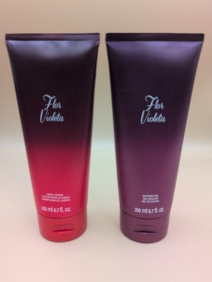 Avon Lot Of 2 Flor Violeta Shower Gel Body & Lotion 6.7 fl 200 ml 