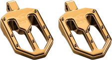 Pro One Moto V1 Gold Male Mount Motorcycle Foot pegs BMX Style for Harley