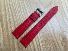 26mm 25 24mm 23 22 21 20 19 18 17 16 15 red ostrich leather Watch Strap Band