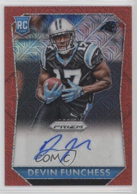 2015 Panini Prizm Rookie Signatures Red Mojo /75 Devin Funchess #RS-DF Auto RC