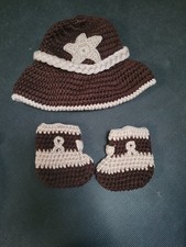 Newborn Brown Baby Newborn Crochet Cowboy set
