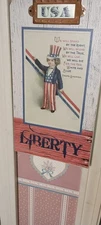 GALLERIE II-PATRIOTIC-U.S.A. LIBERTY WALL ART -NEW -2018