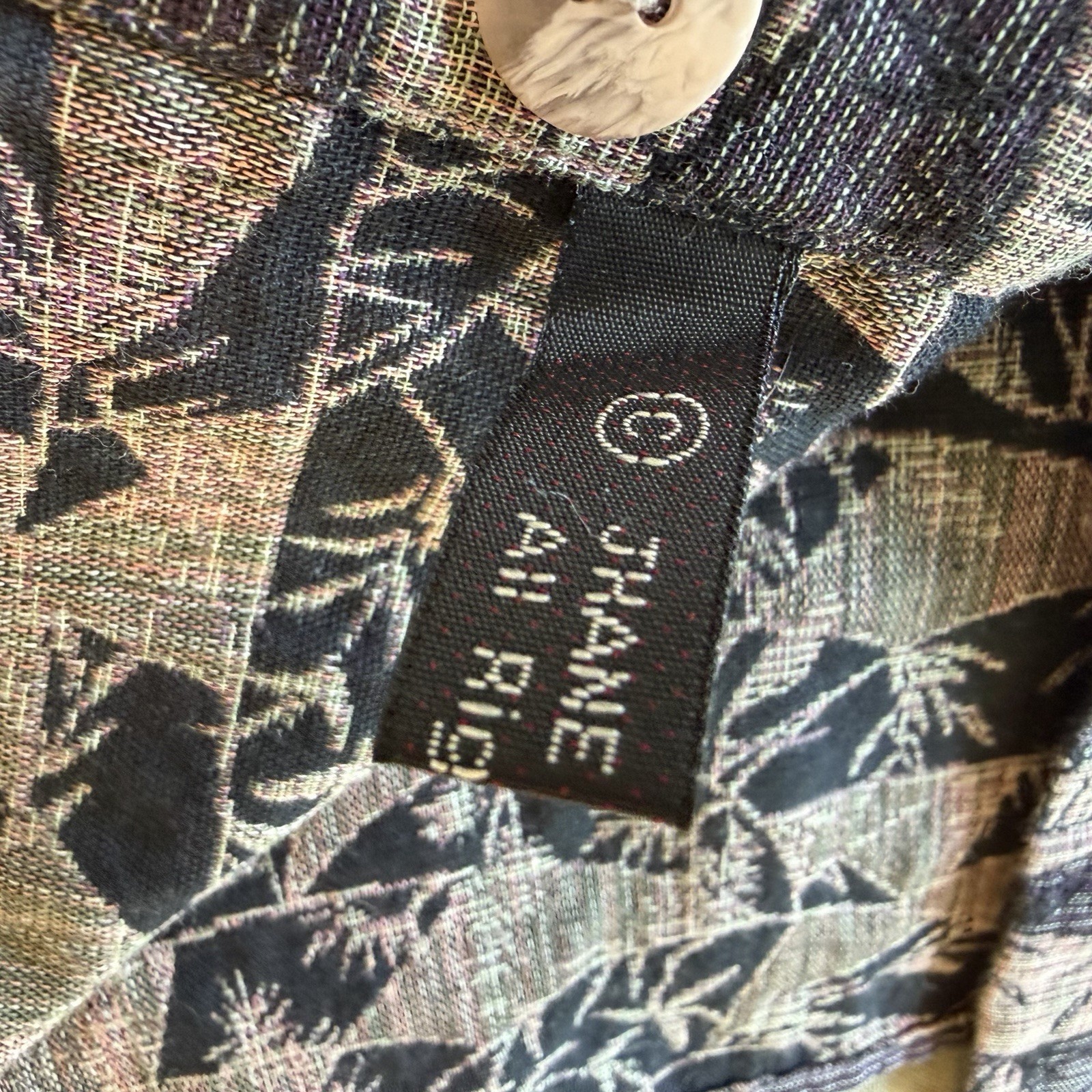 Jhane Barnes Multicolor Geometric Pattern Long Sl… - image 5