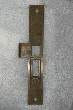 Antique Russel And Erwin? Design Brass Striker Plate